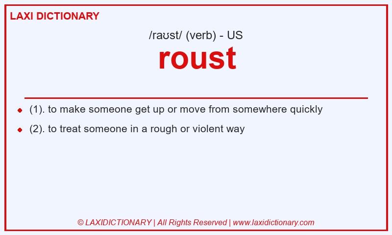Definition roust in American English