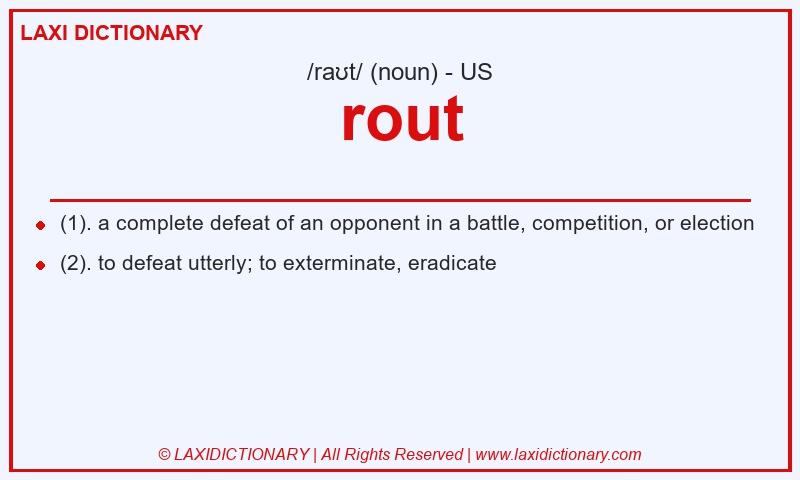 Definition rout in American English