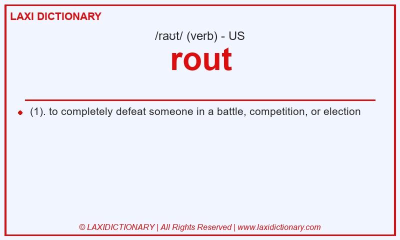 Definition rout in American English