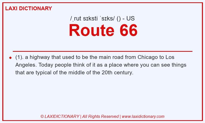 Definition Route 66 in American English