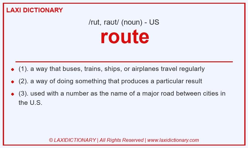 Definition route in American English