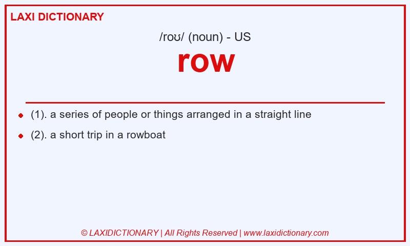 Definition row in American English