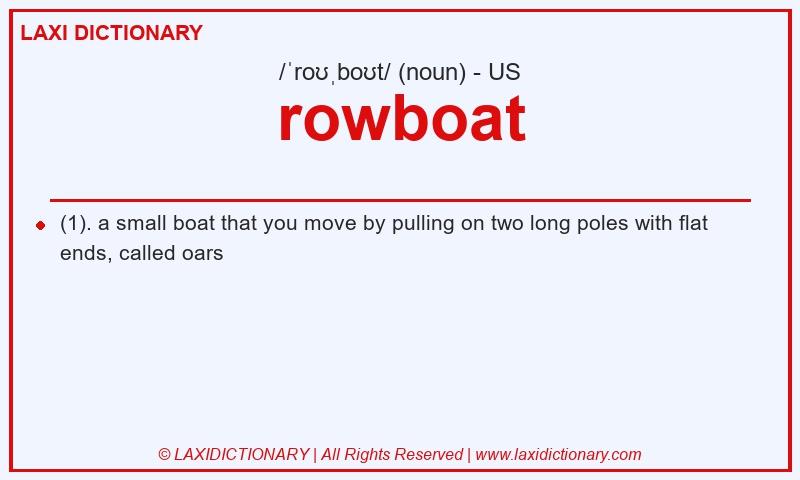 Definition rowboat in American English