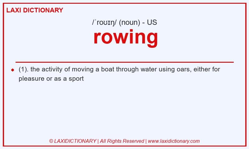 Definition rowing in American English