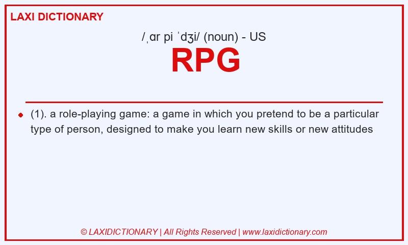 Definition RPG in American English