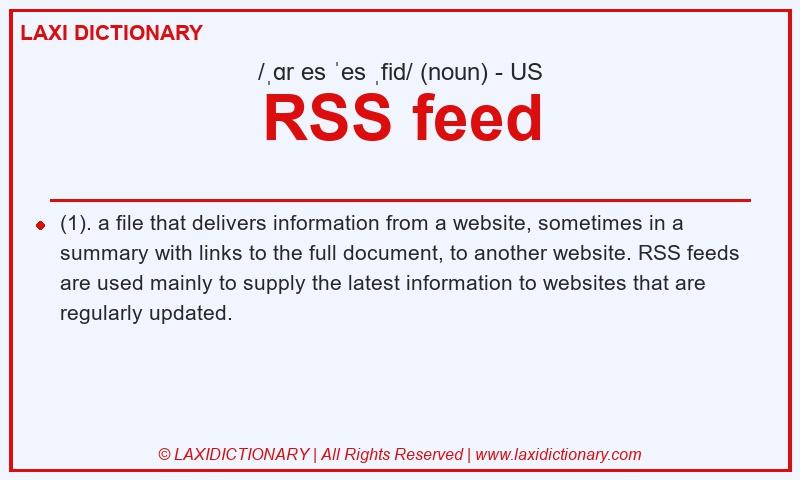 Definition RSS feed in American English