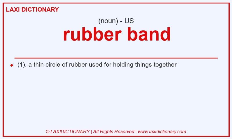Definition rubber band in American English