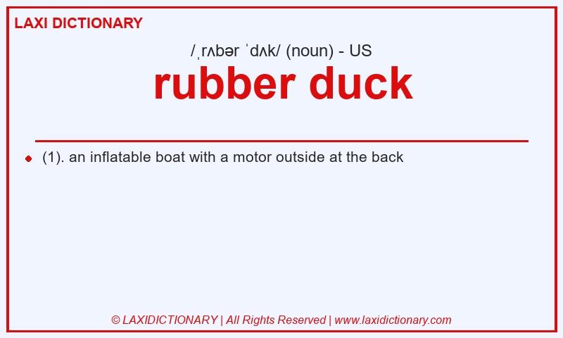 Definition rubber duck in American English