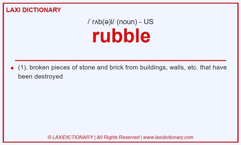 Definition rubble in American English