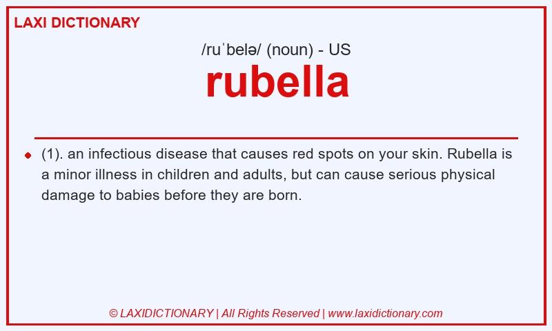 Definition rubella in American English