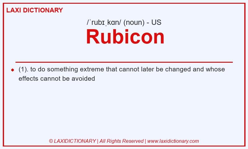 Definition Rubicon in American English