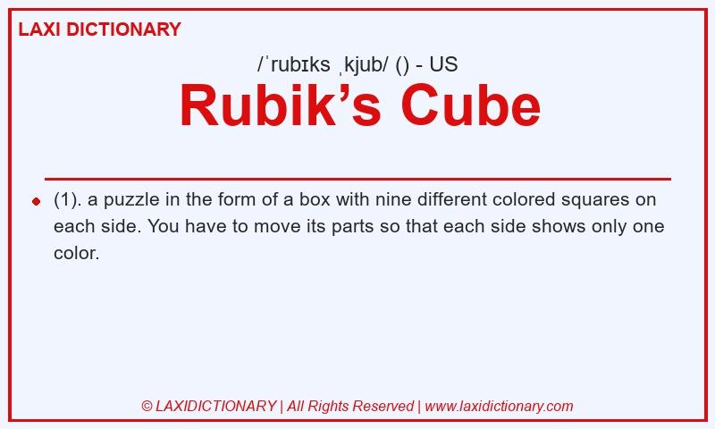 Definition Rubik’s Cube in American English