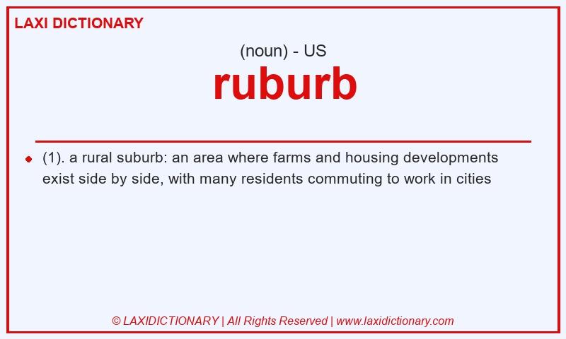 Definition ruburb in American English
