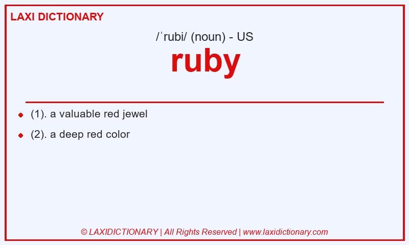 Definition ruby in American English