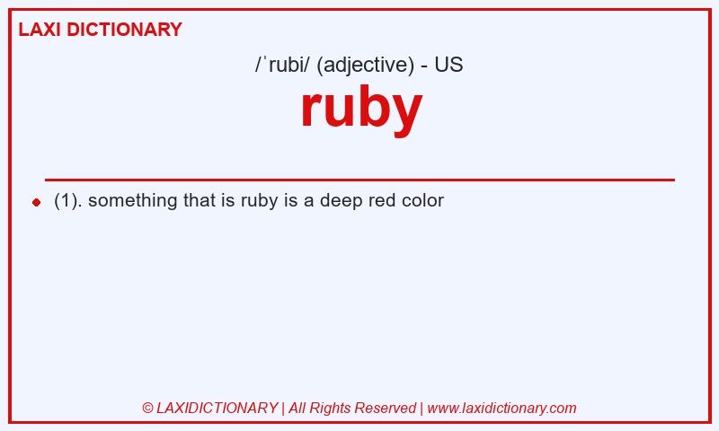 Definition ruby in American English