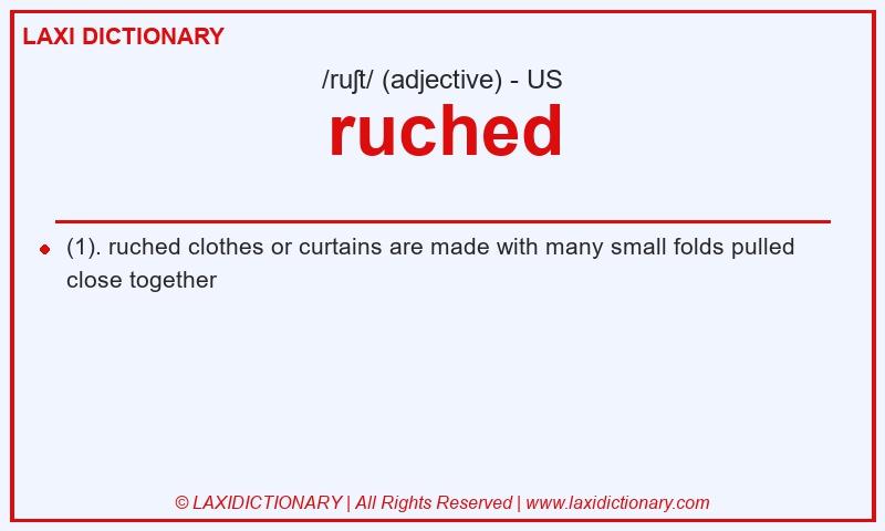 Definition ruched in American English