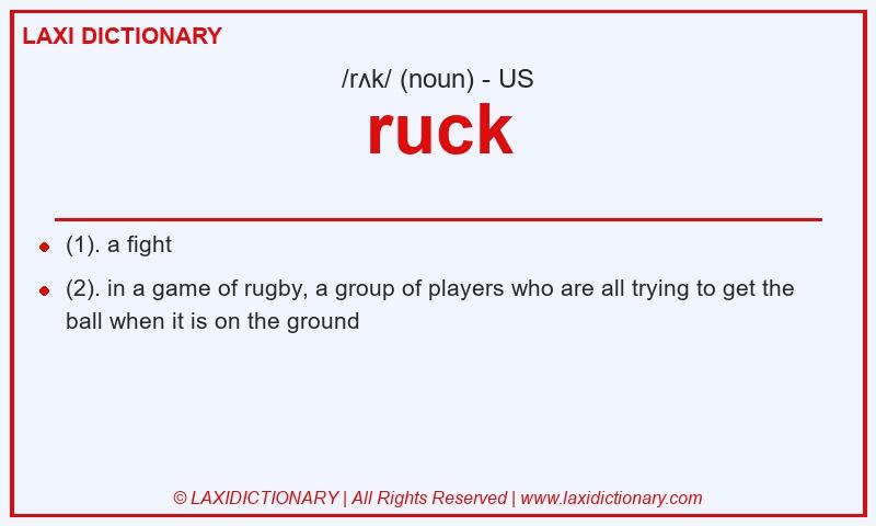 Definition ruck in American English
