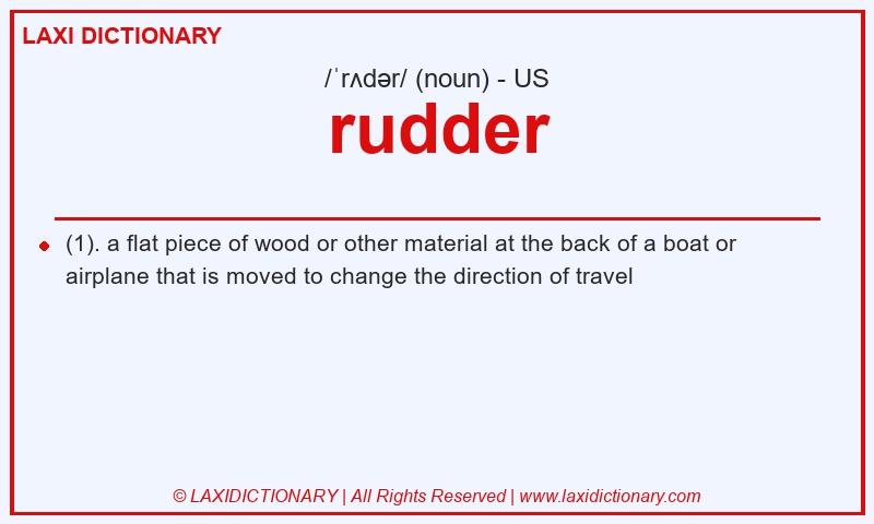 Definition rudder in American English