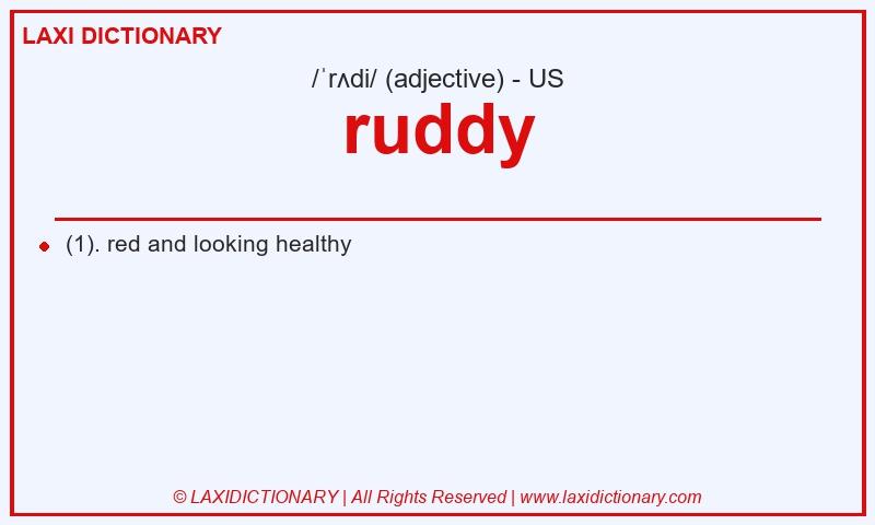 Definition ruddy in American English