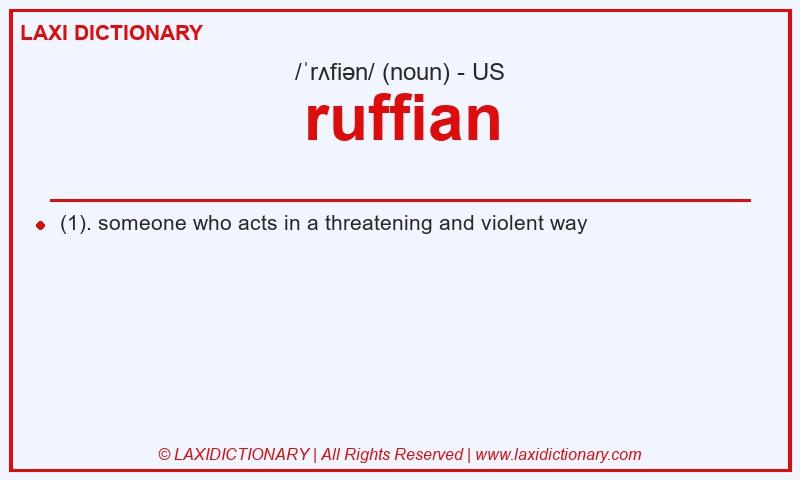 Definition ruffian in American English