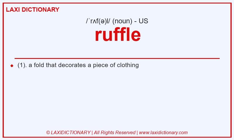 Definition ruffle in American English