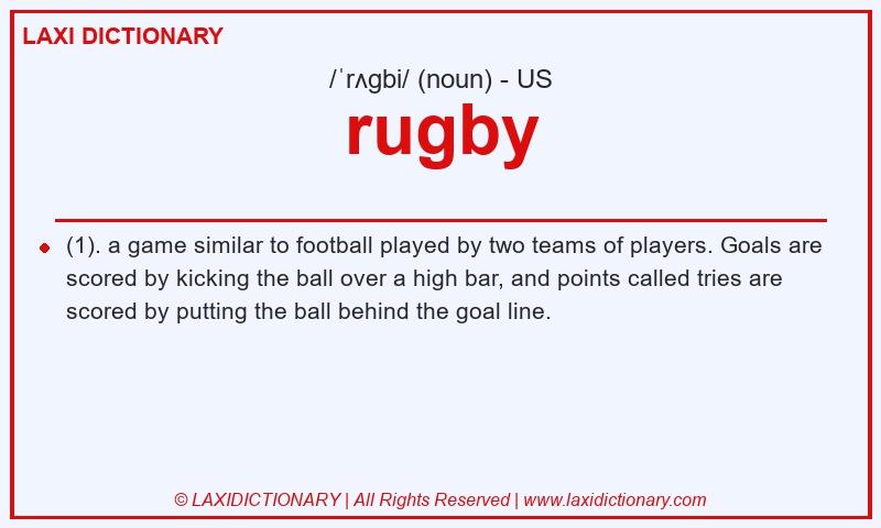 Definition rugby in American English