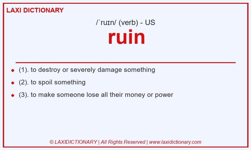 Definition ruin in American English