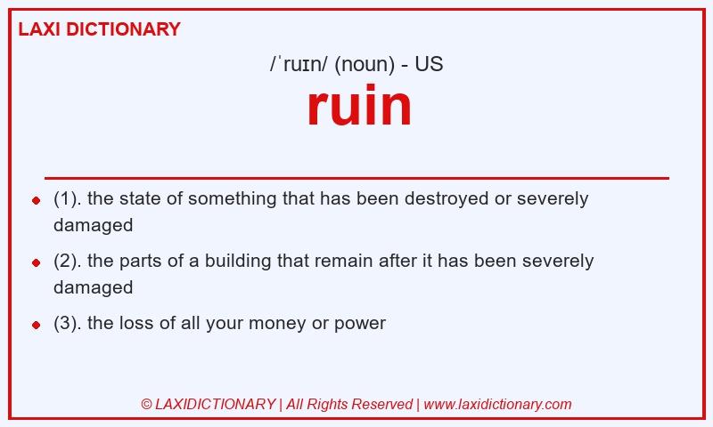 Definition ruin in American English