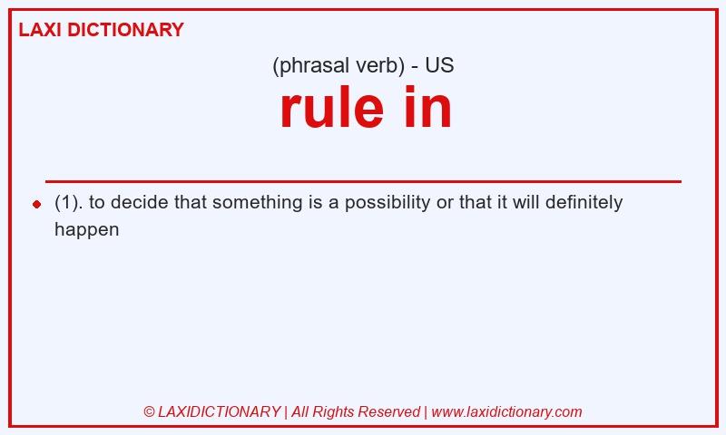 Definition rule in in American English