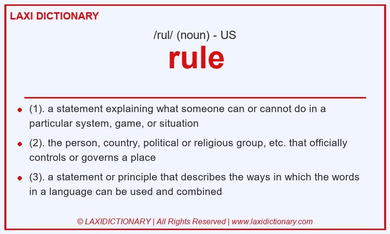 Definition rule in American English