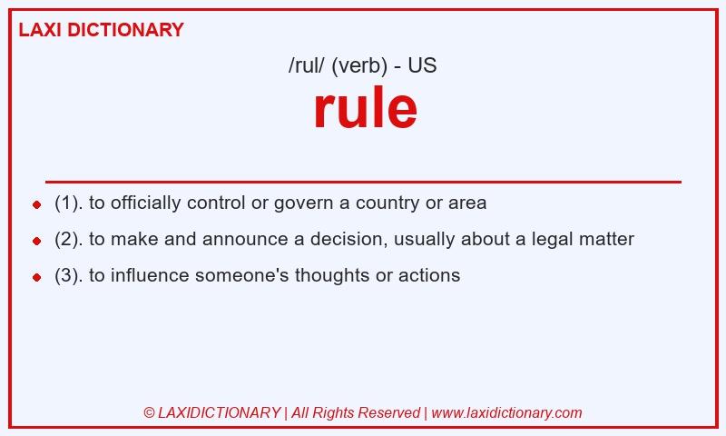 Definition rule in American English