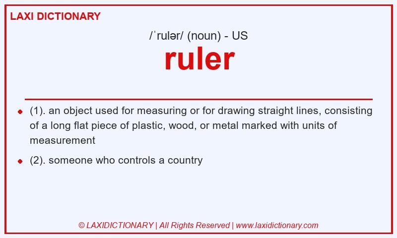 Definition ruler in American English