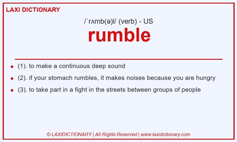Definition rumble in American English