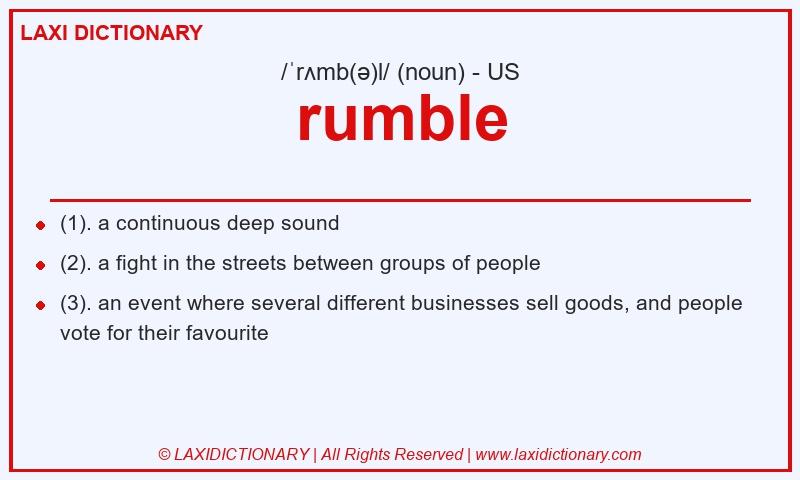 Definition rumble in American English