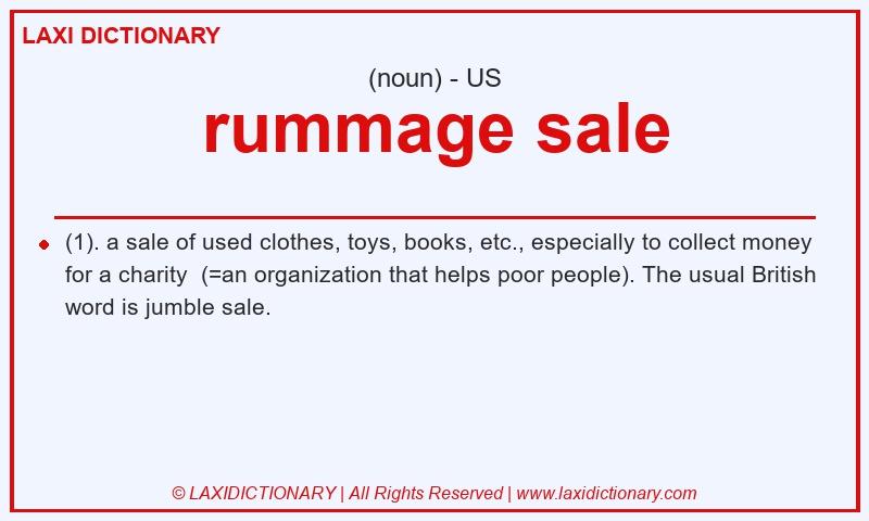 Definition rummage sale in American English