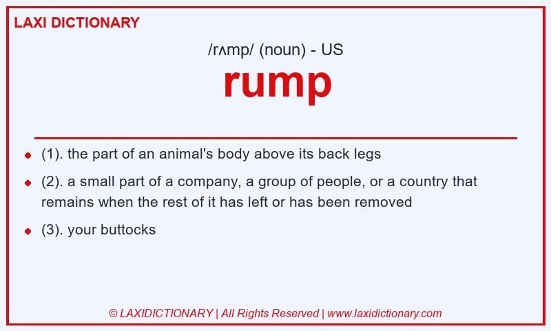 Definition rump in American English