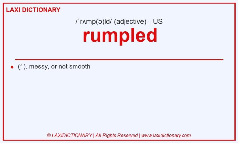 Definition rumpled in American English