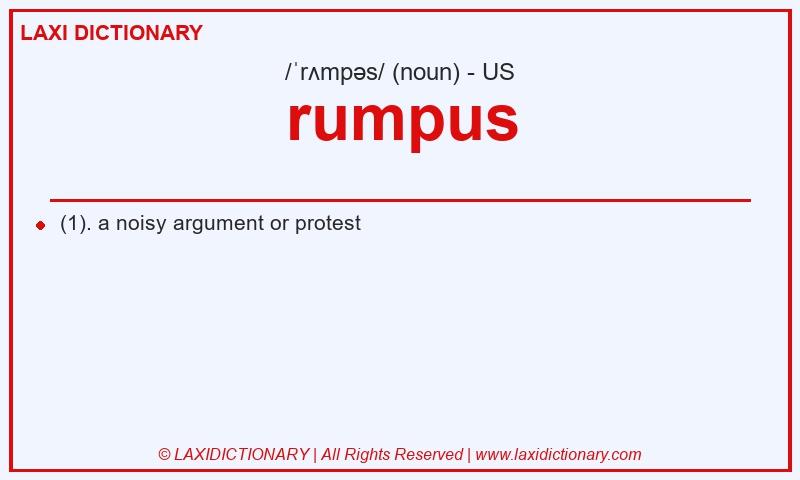 Definition rumpus in American English