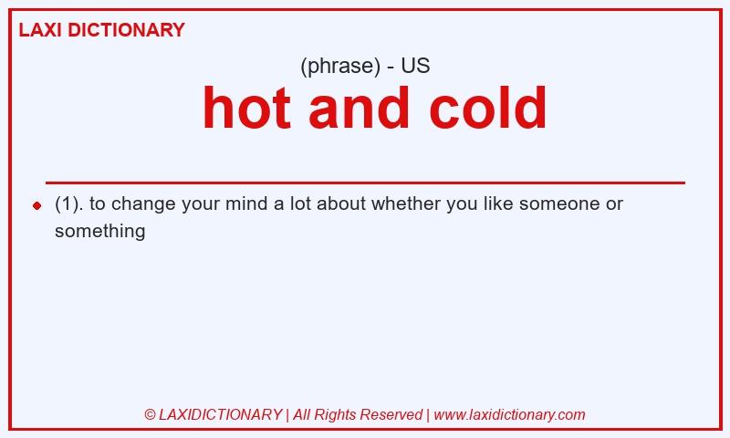 Definition hot and cold in American English
