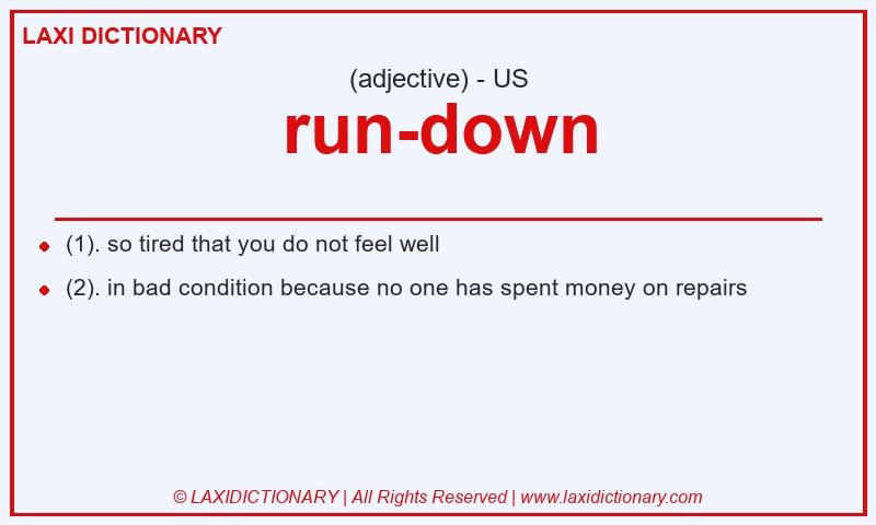 Definition run-down in American English