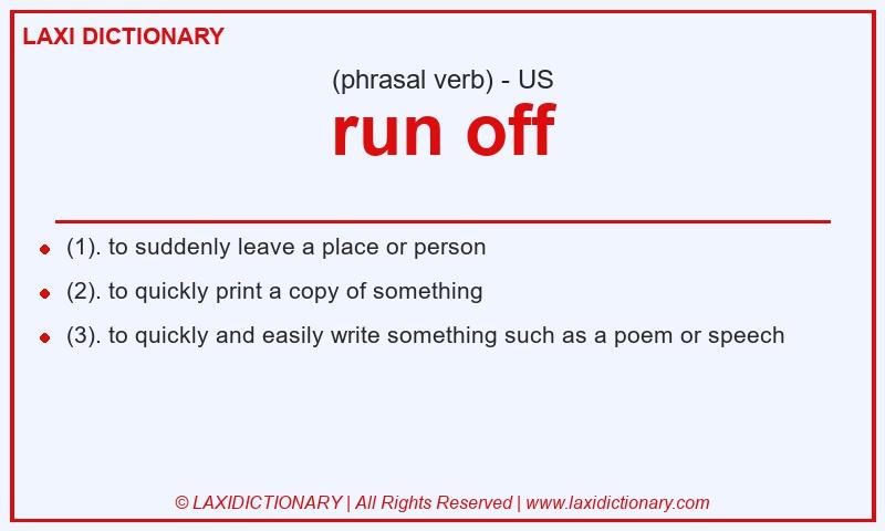 Definition run off in American English