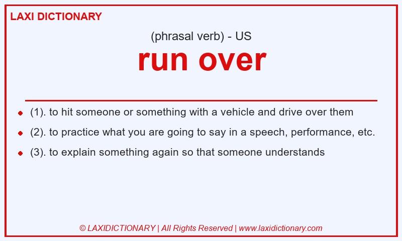 Definition run over in American English