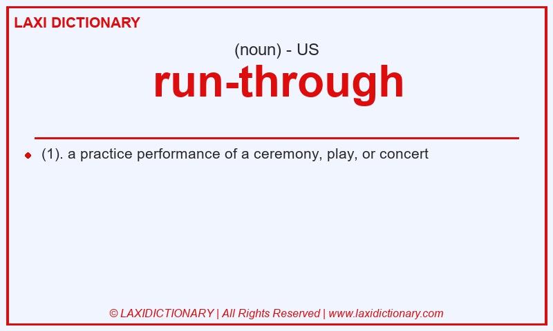 Definition run-through in American English