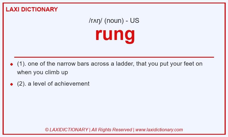 Definition rung in American English