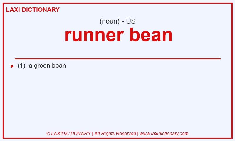 Definition runner bean in American English