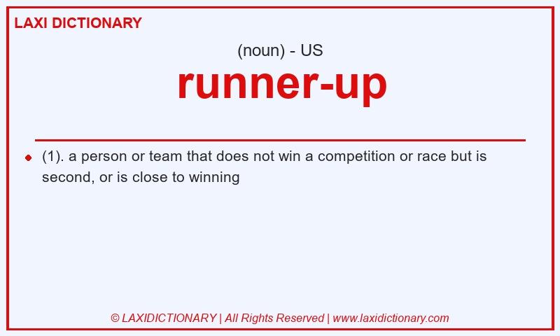 Definition runner-up in American English