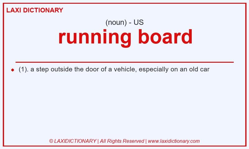 Definition running board in American English