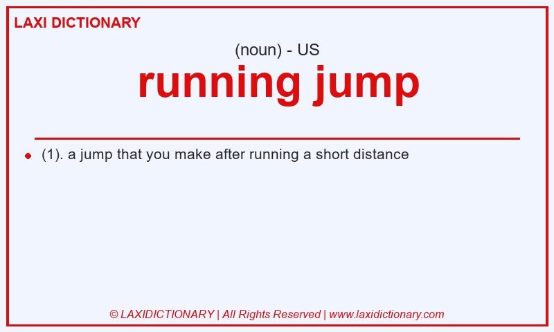 Definition running jump in American English