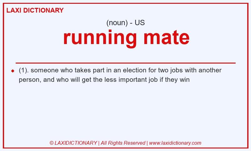 Definition running mate in American English
