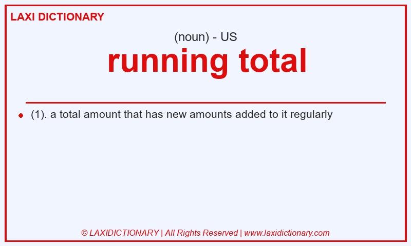Definition running total in American English